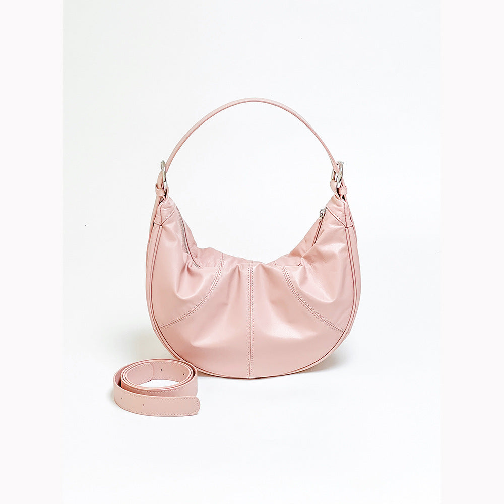 Women's First Layer Cowhide Texture Shoulder Bag