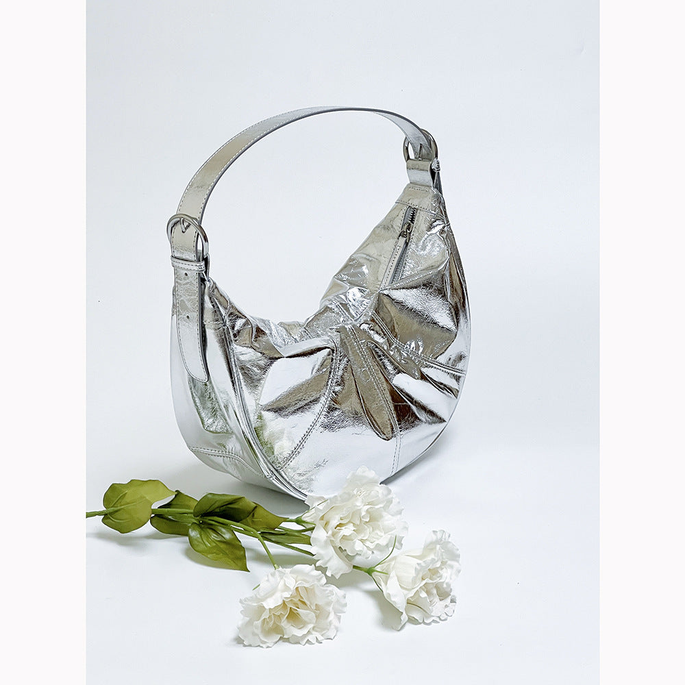 Women's First Layer Cowhide Texture Shoulder Bag